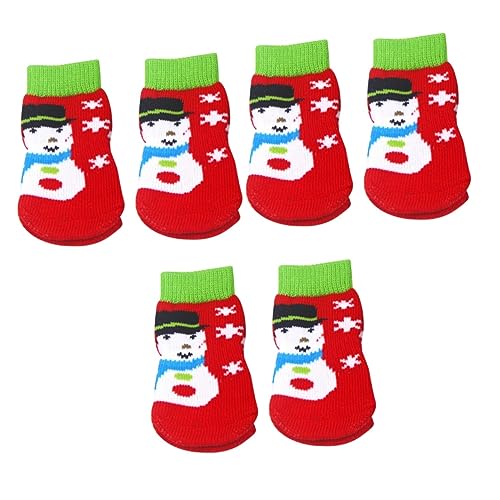 ABOOFAN 3er-Sets Entzückende Haustiersocken Warme Weihnachtssocken Für Hunde Und Katzen Schuhe Aus Baumwolle Größe 4 X 3 von ABOOFAN