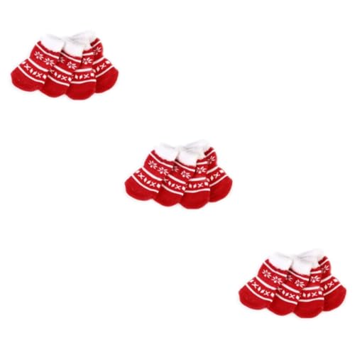 ABOOFAN 3er-Sets Einzigartige Weihnachts-haustierschuhe Hunde- Und Katzensocken - Rote Baumwolle Größe S Für Ihr Haustier 4 Stück * 3 ABOOFAN 3er-Sets Einzigartige Weihnachts-haustierschuhe Hunde- Und Katzensocken - Rote Baumwolle Größe S Für Ihr Haustier 4 Stück * 3 von ABOOFAN