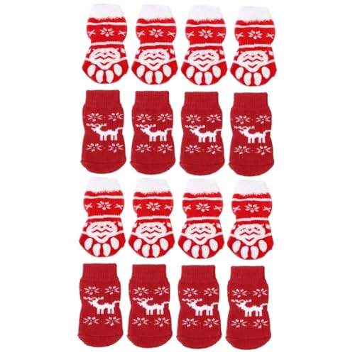 ABOOFAN 16 Flauschige Weihnachtssocken Baumwollsocken Für Haustiere Hundepfotenschutz Haustier-Baumwollsocken Roter Welpenschutz Weihnachtssocken Warm Haltende ABOOFAN 16 Flauschige Weihnachtssocken Baumwollsocken Für Haustiere Hundepfotenschutz Haustier-Baumwollsocken Roter Welpenschutz Weihnachtssocken Warm Haltende von ABOOFAN
