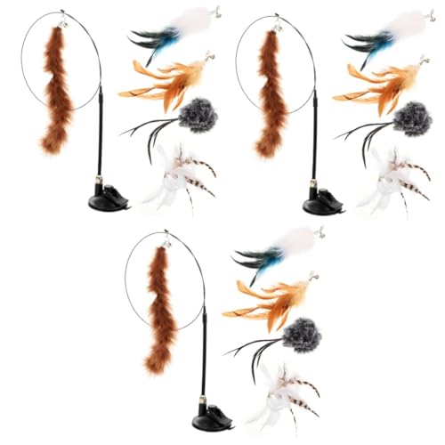 ABOOFAN 3er-Set Katzenspielzeug-Set Lustige Teaserstäbe Glöckchen-Teaser-Spielzeug Plüsch-Teaser-Sticks Teaser-Sticks Für Hauskatzen 6 Stück * 3 ABOOFAN 3er-Set Katzenspielzeug-Set Lustige Teaserstäbe Glöckchen-Teaser-Spielzeug Plüsch-Teaser-Sticks Teaser-Sticks Für Hauskatzen 6 Stück * 3 von ABOOFAN
