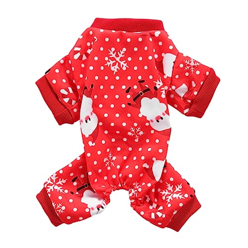 ABOOFAN 1Stk Halloween-Dekorationen Weihnachtsoutfit kleines Hundeshirt Santa Hundekostüm Pullover Tank Kleider Haustier-Partykostüm Overall für Haustiere Winter Kleidung Strickwaren von ABOOFAN