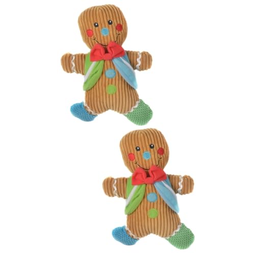 ABOOFAN 2 STK Lebkuchenmann Spielzeug Figurenschmuck Aus Ton Beißspielzeug Für Welpen Weihnachtstierbedarf Ingwermann-Figur Quietschspielzeug Für Hunde Plüsch Golden Retriever ABOOFAN 2 STK Lebkuchenmann Spielzeug Figurenschmuck Aus Ton Beißspielzeug Für Welpen Weihnachtstierbedarf Ingwermann-Figur Quietschspielzeug Für Hunde Plüsch Golden Retriever von ABOOFAN