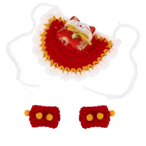 ABOOFAN 2 Sets Cartoon Haustier Handschuhe Gestrickte Katze Lätzchen Set Welpen Zubehör Lätzchen Für Hunde Dekorative Kätzchen Lätzchen ABOOFAN 2 Sets Cartoon Haustier Handschuhe Gestrickte Katze Lätzchen Set Welpen Zubehör Lätzchen Für Hunde Dekorative Kätzchen Lätzchen von ABOOFAN