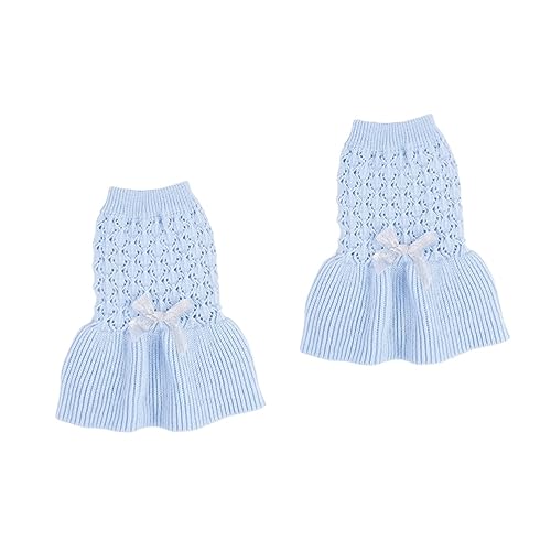 ABOOFAN 2 Stück Hundekleidung Haustier Frühling Pullover Kleid Für Welpen Katze Zweibeinige Kleidung Bequemes Wollkleid von ABOOFAN