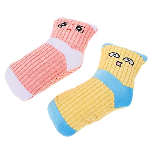 ABOOFAN Kauspielzeug Für Hunde 2 Stück Haustier-backenzahnspielzeug Super Sanftes Plüsch Quietschendes Spielzeug Für Welpen Zahnen ABOOFAN Kauspielzeug Für Hunde 2 Stück Haustier-backenzahnspielzeug Super Sanftes Plüsch Quietschendes Spielzeug Für Welpen Zahnen von ABOOFAN