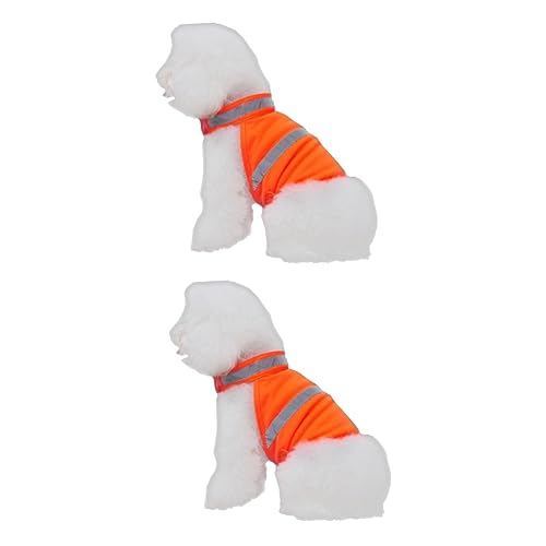 ABOOFAN Tanktops 2 Stück Pullover Tank Pullover Weste Gelbe Jacke Warme Weste Wärmende Weste Step-In-Geschirr Reflektierende Hundekleidung Haustier Reflektierender Gurt Kleidung Kleider von ABOOFAN