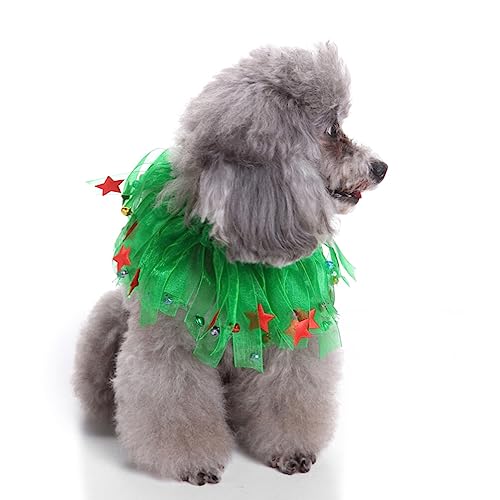 ABOOFAN 2 STK Weihnachtsschal Für Haustiere Weihnachtshundebindungen Schneeflocke Hundehalsband Weihnachtshaustierschal Weihnachtshaustierkrawatten Kragen Zubehör Polyester Einstellbar von ABOOFAN