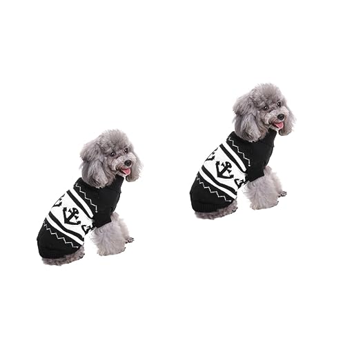 ABOOFAN 2St süße Hunde Hoodies Fußball-Ohrringe für Frauen Welpenpullover Kleidung Kleiner Hundepullover gestrickter Pullover für Haustiere Rollkragenpullover für Haustiere Hündchen von ABOOFAN