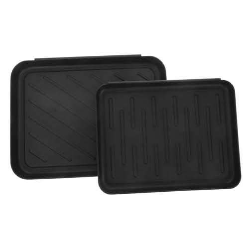 ABOOFAN 2 Stück wasserdichte Schuhablage aus Kunststoff Multi Use Tray für Schuhe Haustierfütterung Garten Eingangsbereich Indoor und Outdoor Schwarz ABOOFAN 2 Stück wasserdichte Schuhablage aus Kunststoff Multi Use Tray für Schuhe Haustierfütterung Garten Eingangsbereich Indoor und Outdoor Schwarz von ABOOFAN