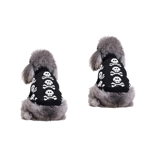ABOOFAN 2 Stücke Haustier Party Outfits Hund Skelett Pullover Hohe Kragen Bequeme Hundekleidung Schwarz ABOOFAN 2 Stücke Haustier Party Outfits Hund Skelett Pullover Hohe Kragen Bequeme Hundekleidung Schwarz von ABOOFAN