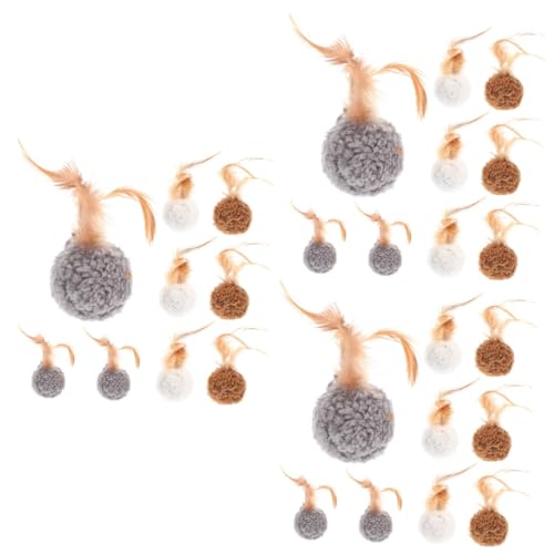 ABOOFAN 27 STK Plüschkugel Katze nip Ball Katzenminze Plüsch plüschig weich kauen Spielzeuge Plüschtier Kleiner Katzenball Katzenbedarf tragbar Zubehör Glocke Kugel Kätzchen Plüsch Katze ABOOFAN 27 STK Plüschkugel Katze nip Ball Katzenminze Plüsch plüschig weich kauen Spielzeuge Plüschtier Kleiner Katzenball Katzenbedarf tragbar Zubehör Glocke Kugel Kätzchen Plüsch Katze von ABOOFAN