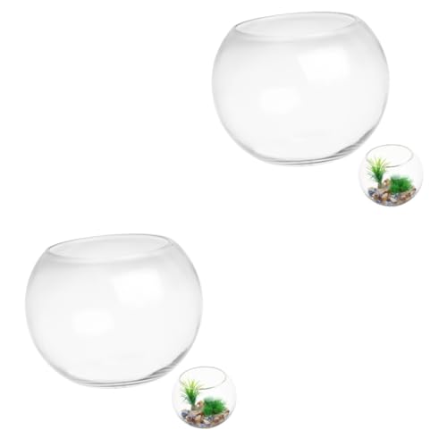 ABOOFAN 2St Fischbecken aus Glas bürodeko büro Dekoration Bubble-Ball-Vase Kuppel BO Miniaturbausatz pflanzenständer Mikro-Landschafts-Aquarium Fischglas Sturzprävention von ABOOFAN