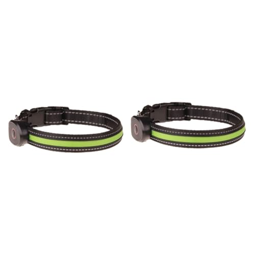 ABOOFAN 2St geführter Hund LED-Haustierhalsband USB kreisförmig Hund Licht leuchtender Hund Rundhals Halskette beleuchteter Kragen blinkendes Haustierhalsband scheinen Seil von ABOOFAN