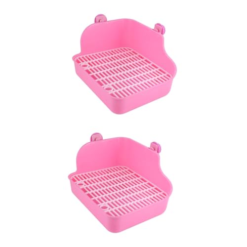 ABOOFAN 2st Hamster Kaninchen Quadratische Toilettenschüssel Hasenbettwäsche Hamster Töpfchentrainer Kaninchen-töpfchentrainer Töpfchentrainer Für Frettchen Kaninchenstreu Spitze Hündchen von ABOOFAN