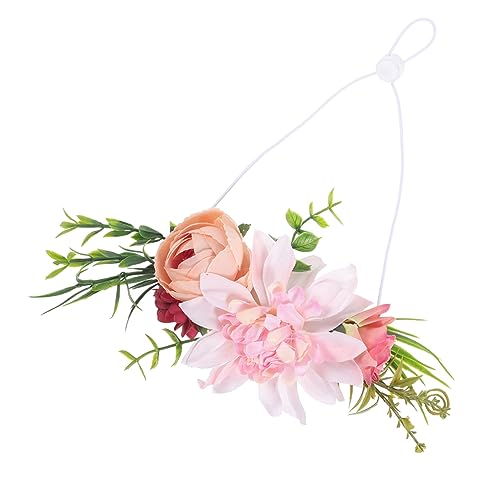 ABOOFAN 2 Hundehochzeitshalsband Hundeblumenhalsband Hundekopfbedeckung Für Kleine Blumenring Kranzringe Blumengirlande Kopfbedeckung von ABOOFAN