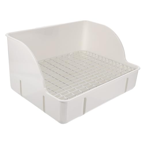 ABOOFAN 2st Kaninchen Töpfchen Käfig Toilette Kaninchenbedarf Hasenbettwäsche Für Kaninchen Queen-Size-bettwäsche Einstreu Für Meerschweinchen Hasenkäfig Hund PIPI Pad Weiß Hamster Plastik von ABOOFAN