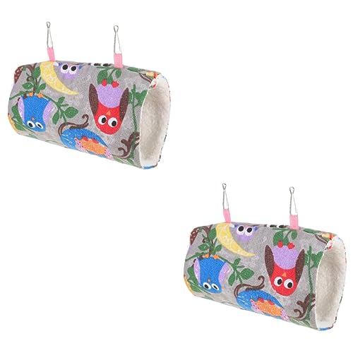 ABOOFAN 2 Papageien-Tunnel-Hängematte Hamster-Tunnel Hamster-Hängematte Nymphensittich-Spielzeug Plüschtiere Meerschweinchen-Versteck Hamster-Winter Warmer Tunnel ABOOFAN 2 Papageien-Tunnel-Hängematte Hamster-Tunnel Hamster-Hängematte Nymphensittich-Spielzeug Plüschtiere Meerschweinchen-Versteck Hamster-Winter Warmer Tunnel von ABOOFAN