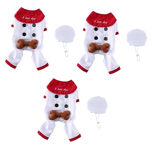 ABOOFAN 3 Sets Kleidung Hundekostüm Set Lustiges Hundeoutfit Für Weihnachten Halloween Bühnenauftritt von ABOOFAN