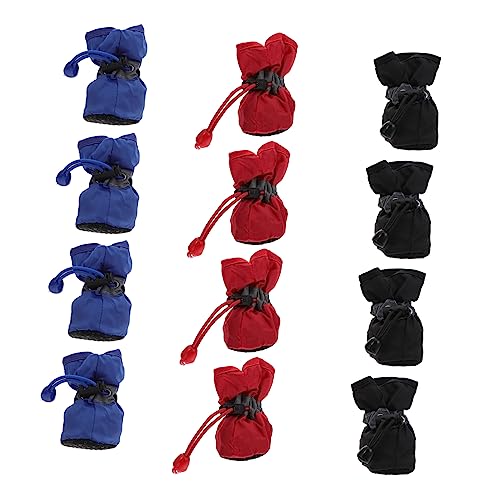 ABOOFAN Regenstiefel Für Haustiere – 3 Sets Nylon Bequem Für Hunde Keine Regenschuhe von ABOOFAN