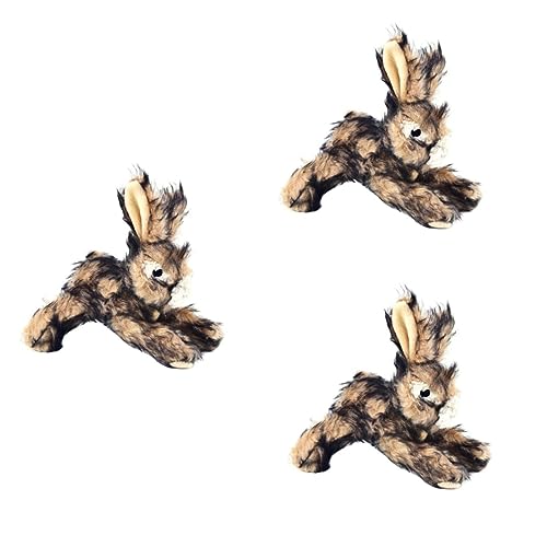 ABOOFAN Kauspielzeug 3 Stück Cartoon-Reinigungs-Plüschtiere Für Kaninchen Interaktives Spielzeug Puppe Kleines Haustier Zähne Bb-Welpe Hundegeräusch Gefüllte Vorräte Kätzchen Kauen von ABOOFAN