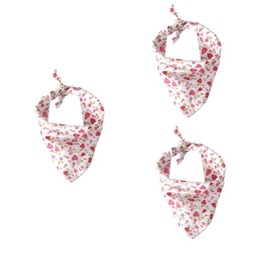 ABOOFAN 3 Stücke Nette Hund Katze Bib Baumwolle Dreieck Schal Haustier Handtuch Speichel Bandana Modische Liebevolles Herz Design von ABOOFAN
