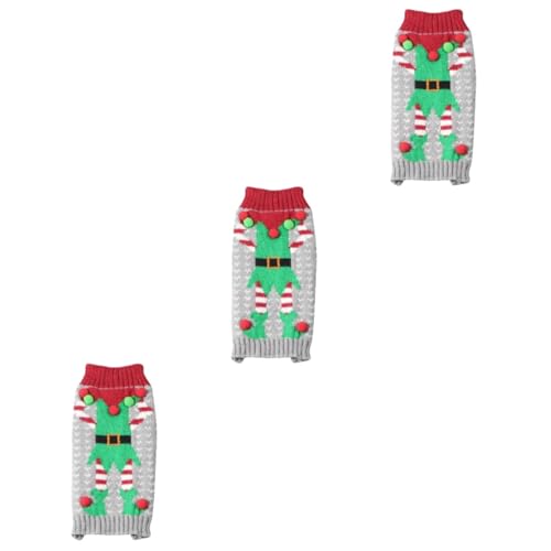 ABOOFAN 3St Clown-Pullover Partyzubehör Rettungsanzug für Hunde Haustier Kleiner Hundepullover Weihnachtspullover Pullover mit Clownmuster weihnachtliche Kleidung Weihnachten Hundekleidung von ABOOFAN