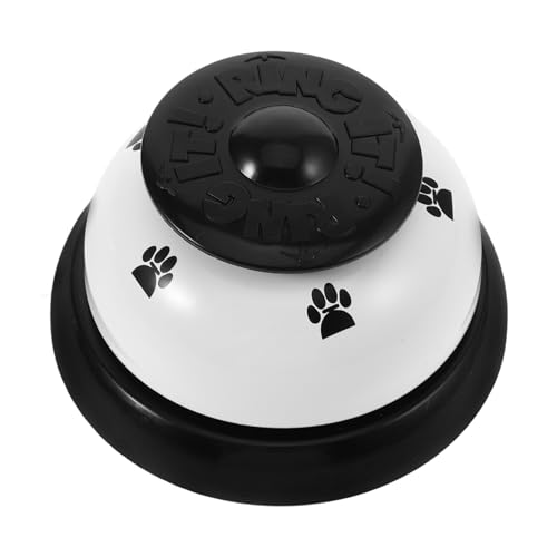 ABOOFAN 3st Intelligenz Spielzeug Glocken Musikalische Handglocken Katze SAGT Glocke Spielrufglocke Stabglocke Hundetoilette Welpe Serviceklingel Metall Kleiner Hund Zweite Generation Weiß von ABOOFAN