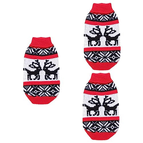 ABOOFAN 3-teiliges Weihnachts-Hunde-Outfit Pullover Haustier-Strickpullover Für Welpen Festliche Warme Kostüme Für Hunde XXL ABOOFAN 3-teiliges Weihnachts-Hunde-Outfit Pullover Haustier-Strickpullover Für Welpen Festliche Warme Kostüme Für Hunde XXL von ABOOFAN