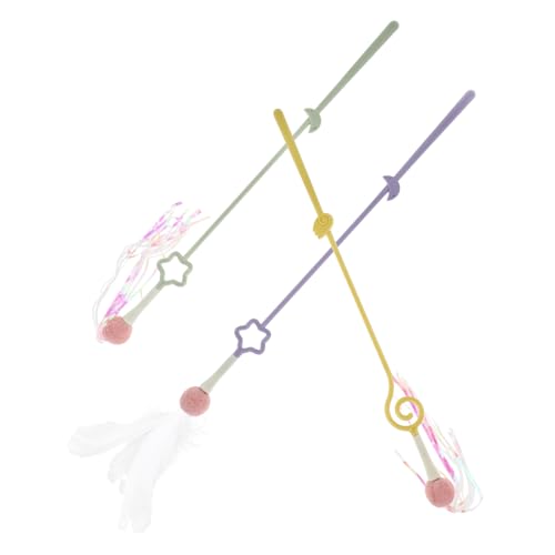 ABOOFAN 3er-Pack Katzenspielzeug Interaktiver Flirtstab Für Katzen 3 Bunte Katzenspielzeuge Zum Jagen Von Katzen ABOOFAN 3er-Pack Katzenspielzeug Interaktiver Flirtstab Für Katzen 3 Bunte Katzenspielzeuge Zum Jagen Von Katzen von ABOOFAN