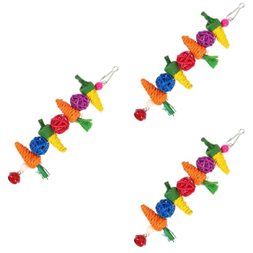 ABOOFAN 3St Papagei Spielzeug lustiges Papageienspielzeug Kauspielzeug für Papageien Spielzeuge Spielset aus Holz lustiges Sittichspielzeug kauendes Papageienspielzeug Weben Zubehör Vögel von ABOOFAN