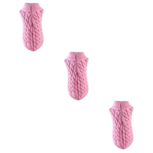 ABOOFAN 3St Welpenpullover für kleine Hunde Haustierzubehör Kleidung für kleine Hunde rosa Kleidung Rollkragen rosa Pullover Kleider Hundepullover Haustierkleidung warm halten Strickmütze ABOOFAN 3St Welpenpullover für kleine Hunde Haustierzubehör Kleidung für kleine Hunde rosa Kleidung Rollkragen rosa Pullover Kleider Hundepullover Haustierkleidung warm halten Strickmütze von ABOOFAN