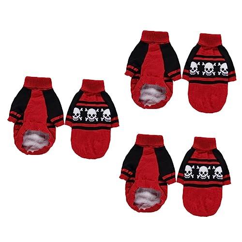 ABOOFAN 3-teiliges Halloween-kostüm Für Hunde Mittelgroßes - Und Kürbis-hundekleid Hundeschädel-kostüm Haustierkostüme Für Die Halloween-Party Hundekleidung Für Halloween von ABOOFAN
