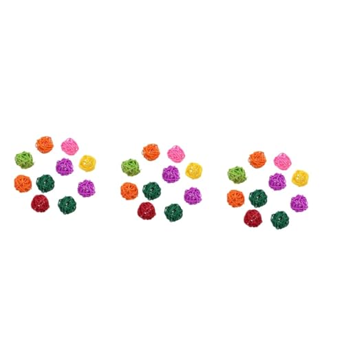 ABOOFAN 30 STK Rattan- Rattankugeln Spielzeug Für Haustiere Spielzeug Für Meerschweinchen Kleines Vogelspielzeug Vogelzubehör Kaninchenspielzeug Kauspielzeug Hölzern Vogelkäfig Hase von ABOOFAN