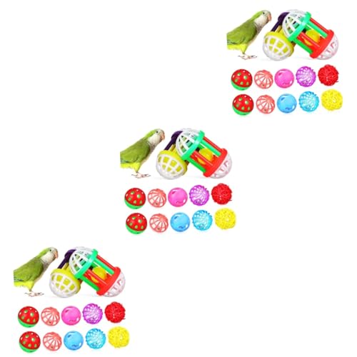 ABOOFAN 36 STK Vogel Spielzeugball Nymphensittich-Spielzeug Sittichspielzeug Spielzeug Für Sittiche Papageienspielzeug Haustierspielzeug Sittich Vogelkäfig Vögel Plastik Kombination von ABOOFAN