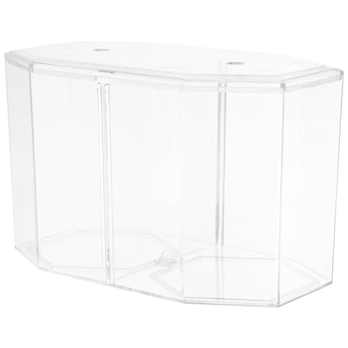 ABOOFAN -Box Achteckiges Aquarium aufzuchtfutter Fische tatsächl transparentes Aquarium Aquarium tischleuchte Aquarienzubehör Aquarium Fischbecken Schreibtisch Container Vase von ABOOFAN