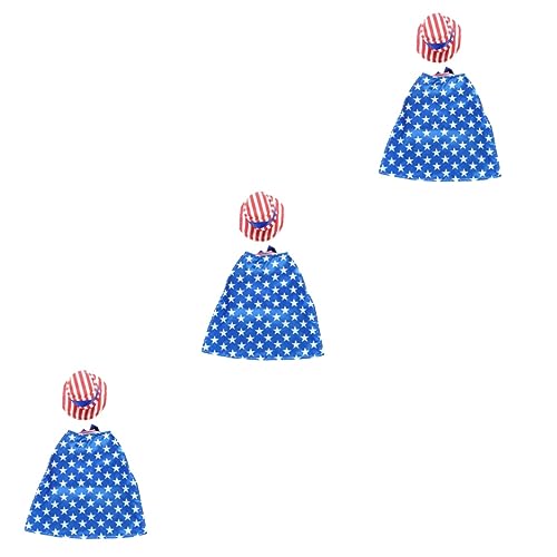 ABOOFAN 3St amerikanische Flagge American Flag Bowknot Amerika-Flagge Halloweenkostüm Haustier Kostüm verkleiden lustig Kleidung Vereinigte Staaten Hundebedarf von ABOOFAN