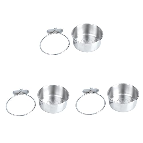 ABOOFAN 3 Stück Tierfutter- und Wassernapf Vogelbecher für Papageien Edelstahl-coop-Becher Leicht Zu Reinigen Geeignet für Ziervögel ABOOFAN 3 Stück Tierfutter- und Wassernapf Vogelbecher für Papageien Edelstahl-coop-Becher Leicht Zu Reinigen Geeignet für Ziervögel von ABOOFAN