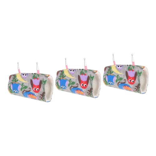 ABOOFAN Spielzeug Für Haustiere 3st Papageien-Tunnel-hängematte Spielzeug Zylinder Plüsch Die Ratte Plüschtier von ABOOFAN