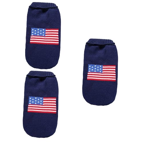 ABOOFAN 3-teiliger Bezaubernder Weihnachtspullover Für Hunde Mit Amerikanischer Flagge Im Party-Outfit Für Hunde Mit Kapuze Für Outdoor-aktivitäten von ABOOFAN