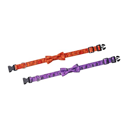 ABOOFAN 4 Haustierhalsband Halloween-Hundehalsband Hundehalsband für Halloween-Kostüm Halloween pet Supplies Halloween Dog Collar Hundehalsbänder für Welpen Kätzchenhalsband Schleife von ABOOFAN