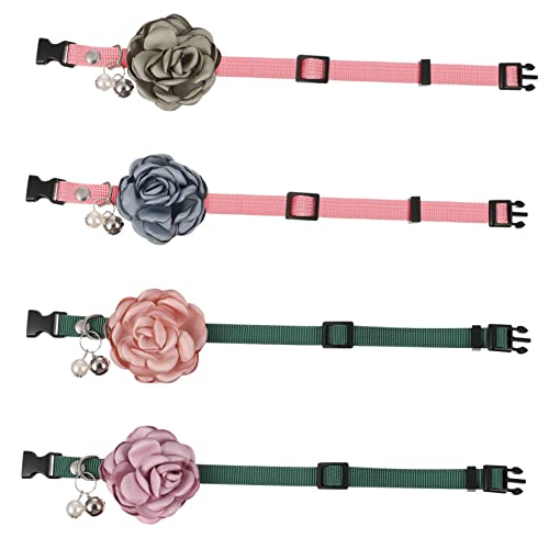 ABOOFAN 4 Stück Haustier-Blumenhalsbandkette Mit Anhänger Verstellbare Welpenhalsbänder Für Streu Perlenkette Hundehalsband Glockenanhänger Für Katzen Hundefliege ABOOFAN 4 Stück Haustier-Blumenhalsbandkette Mit Anhänger Verstellbare Welpenhalsbänder Für Streu Perlenkette Hundehalsband Glockenanhänger Für Katzen Hundefliege von ABOOFAN
