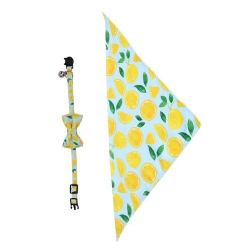 ABOOFAN 4-teiliges Schickes Katzen-/hundehalsband-Set Mit Schleife Dreieckstuch Kätzchen Welpen Haustier-zubehör Verstellbare Größe Für Foto Party Hochzeit von ABOOFAN
