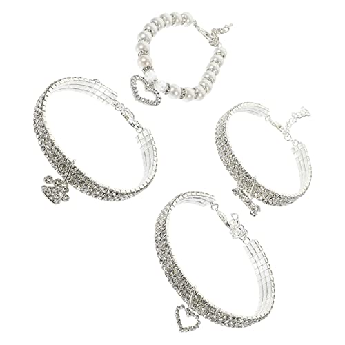 ABOOFAN Perlenhalskette 4 Stück Haustier-Katzenhalsbänder Kleine Schleife Katzenhalsbänder Katzenhalsband-Halskette Glitzer-Anhänger Hundehalsbänder Verschleißfestes Katzenhalsband Klein ABOOFAN Perlenhalskette 4 Stück Haustier-Katzenhalsbänder Kleine Schleife Katzenhalsbänder Katzenhalsband-Halskette Glitzer-Anhänger Hundehalsbänder Verschleißfestes Katzenhalsband Klein von ABOOFAN