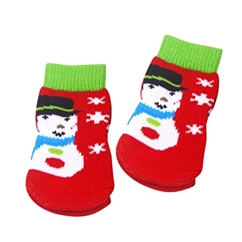 ABOOFAN Haustier-schuhset: 4-teiliges Warmes Weihnachtssocken-Set – Sohlen Für Hunde Und Katzen ABOOFAN Haustier-schuhset: 4-teiliges Warmes Weihnachtssocken-Set – Sohlen Für Hunde Und Katzen von ABOOFAN