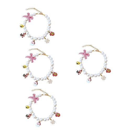 ABOOFAN 4 Stücke Katze Hund Halskette Kragen Haustier Glocken Einstellbare Breakaway Schmuck ABOOFAN 4 Stücke Katze Hund Halskette Kragen Haustier Glocken Einstellbare Breakaway Schmuck von ABOOFAN