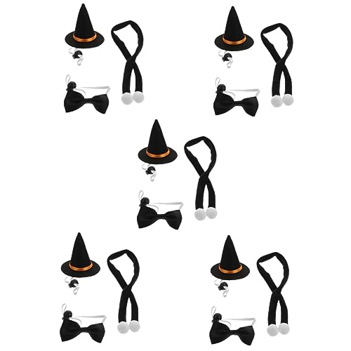 ABOOFAN 5 Sets Verstellbare Hut Fliege Set Halloween Haustier Kostüme Für Hamster Meerschweinchen Haustier Für Party von ABOOFAN