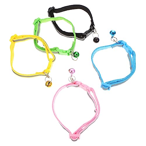 ABOOFAN Haustierhalsband-schmuck 5-teiliges Katzenhalsband Mit Glöckchen Verstellbares Kätzchenhalsband Halsband- Für Partys von ABOOFAN