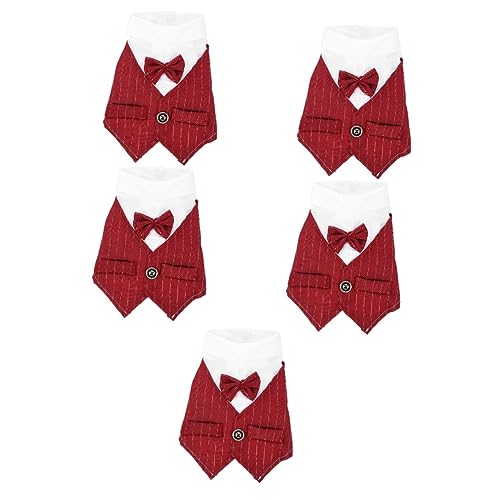 ABOOFAN 5 Stücke Hochzeit Anzug Fliege Haustier Bekleidung Für Kätzchen Kleid Hemd Für Hund Hochzeit Kragen ABOOFAN 5 Stücke Hochzeit Anzug Fliege Haustier Bekleidung Für Kätzchen Kleid Hemd Für Hund Hochzeit Kragen von ABOOFAN