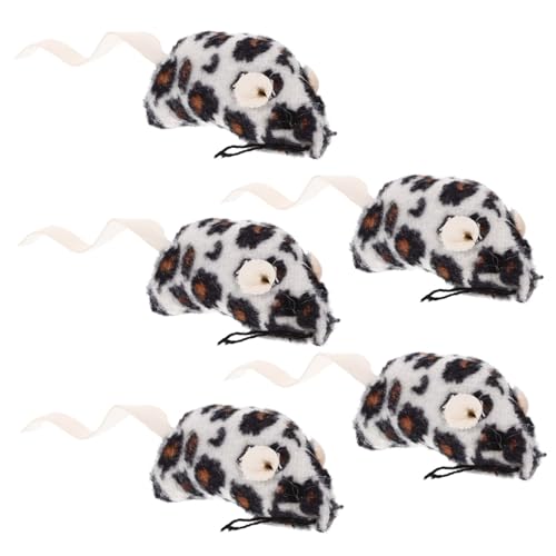 ABOOFAN 5st Kätzchen-katzenminze Mit Katzenminze Gefüllt Katzenkauen Kätzchen Kaut Katzenmaus Katze Kratzt Katzenminze Für Haustiere Kätzchenmaus Katzen-Teaser Haustierzubehör Plüsch Katze von ABOOFAN