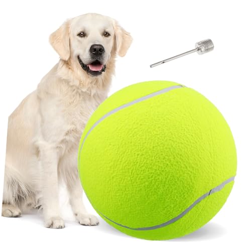 ABOOFAN 5st Tennis Ball Tennis Trainieren Hüteball Für Hunde Tennisball Im Freien Kichernder Hundeball Automatischer Ballwerfer Für Hunde 9,5 Zoll Tennisball Tennis Üben Riese Pet-Ball von ABOOFAN